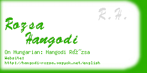 rozsa hangodi business card